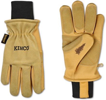 Lined Heavy-Duty Premium Grain and Suede Pigskin Driver Gloves with Knit Wrists