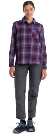 Merino 200 Dawnder Long-Sleeve Flannel Plaid Shirt - Women's