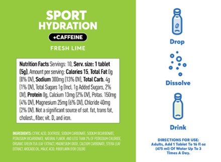 Sport + Caffeine Hydration Tablets - 10 Servings