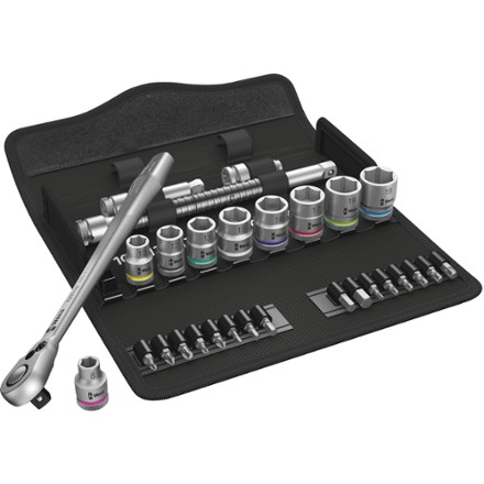 8100 SB 8 Zyklop Metal Ratchet Set with 3/8" Drive and Switch Lever - Metric