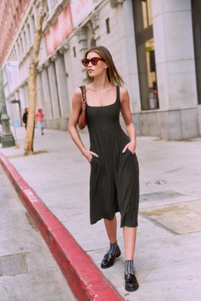Featherweight At The Ready Square Neck Dress