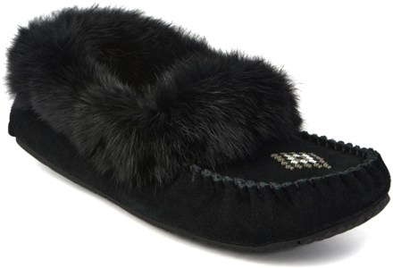 Faux Fur Street Suede Moccasins - Women's