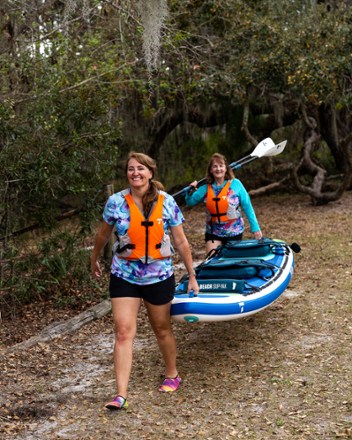 Beach SUP-Yak Tandem Inflatable Stand Up Paddle Board with Paddles - 11'6"