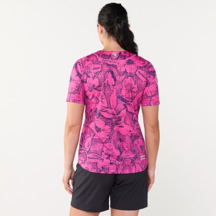 Grid Floral LTD Printed Bike T-Shirt - Women's