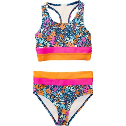 Mini Cut Back Crop Swimsuit Set - Girls'