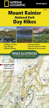 Mount Rainier National Park Day Hikes Topographic Map Guide