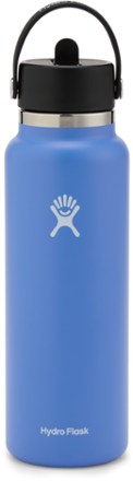 Wide-Mouth Vacuum Water Bottle with Flex Straw Cap - 40 fl. oz.