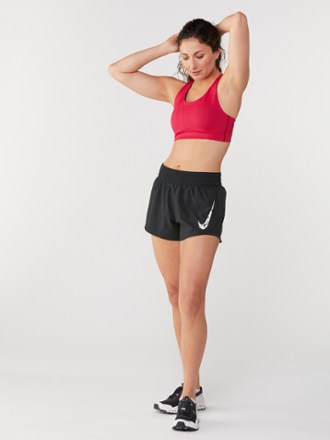 One Swoosh HBR Mid-Rise Brief-Lined Shorts - Women's