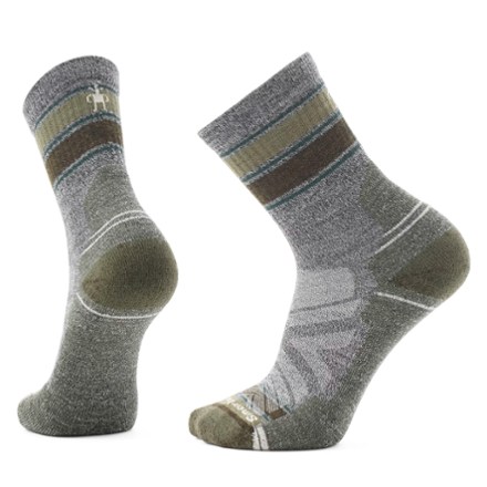 Performance Hike Light Cushion Striped Mid Crew Socks - Men's