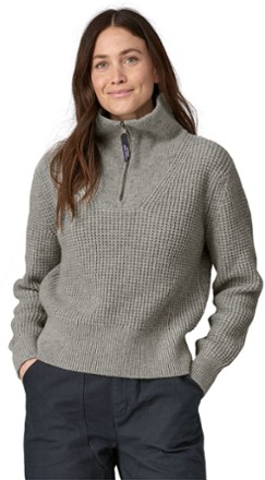 Recycled Wool-Blend Quarter-Zip Pullover - Women's