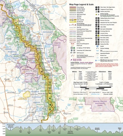 Pacific Crest Trail Topographic Map Guide: Sierra Nevada South