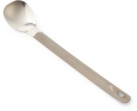 Titanium Long Handle Spoon with Polished Bowl