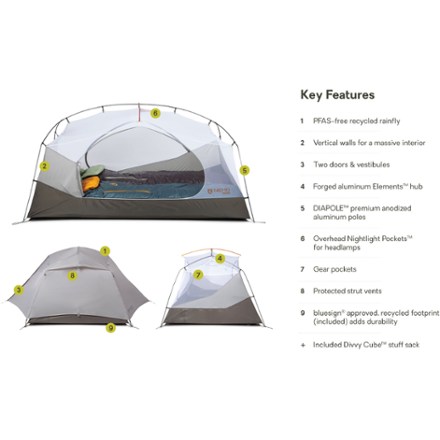 Aurora 2 Backpacking Tent with Footprint
