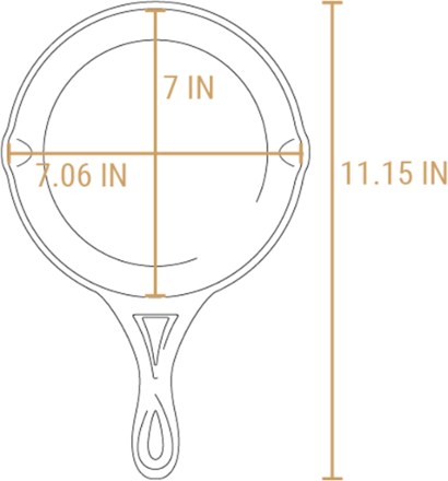 Blacklock Lightweight Cast Iron Skillet - 7 in.