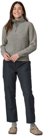 Recycled Wool-Blend Quarter-Zip Pullover - Women's