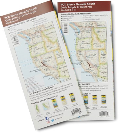 Pacific Crest Trail Topographic Map Guide: California Sierra Nevada Map Pack