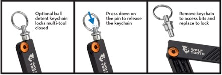 6-Bit Hex Wrench Bike Multi-Tool with Keyring