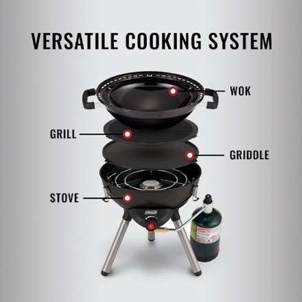4-in-1 Portable Propane Gas Camping Stove