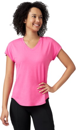 B Cool V-Neck Scallop Hem Top - Women's