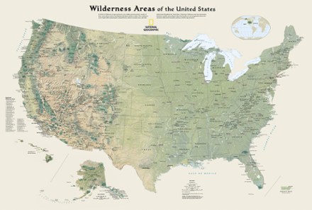 Wilderness Areas of the United States Map