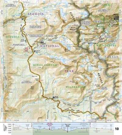 Pacific Crest Trail Topographic Map Guide: Sierra Nevada South