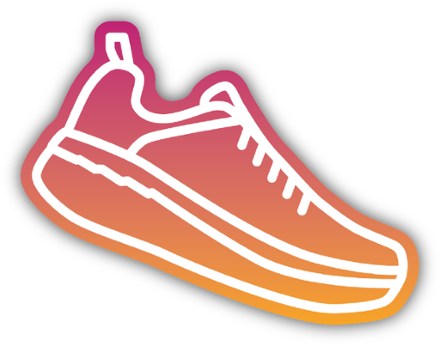 Running Shoe Orange Sticker