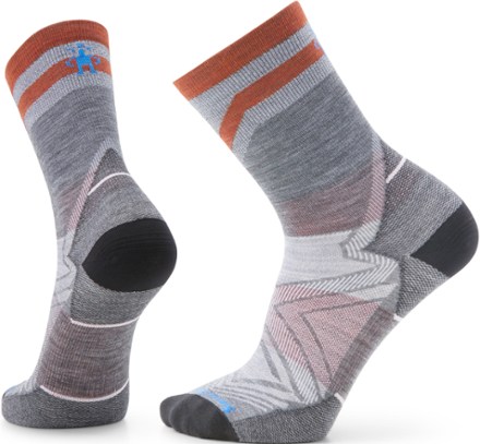 Performance Run Zero Cushion Mid Crew Pattern Socks - Men's