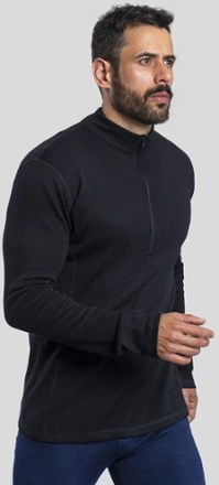 300 Lightweight Alpaca Wool Half-Zip Base Layer Top - Men's