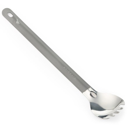 Titanium Long Handle Spork with Polished Bowl