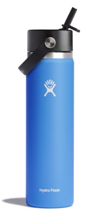 Wide-Mouth Vacuum Water Bottle with Flex Straw Cap - 24 fl. oz.