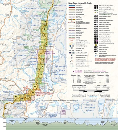 Pacific Crest Trail Topographic Map Guide: Oregon South