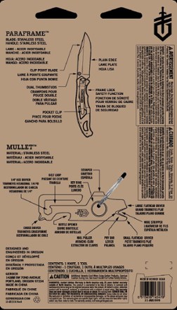 Paraframe Fine-Edge Knife and Mullet Keychain Tool Combo Set