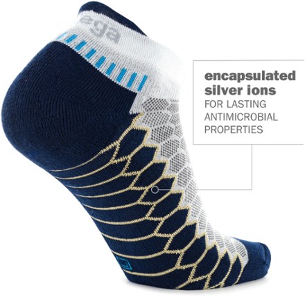 Silver No-Show Socks