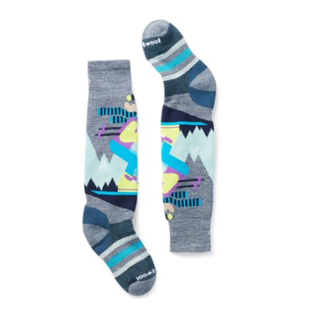 Wintersport Full Cushion Mountain Moose Pattern Over the Calf Socks - Kids'