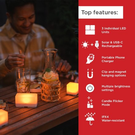 Trio Lantern with Phone Charger