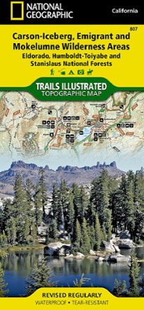 Carson-Iceberg, Emigrant & Mokelumne Wilderness Areas Topographic Map