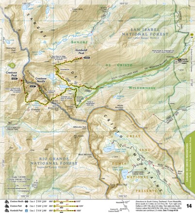 Colorado 14ers South Topographic Map Guide