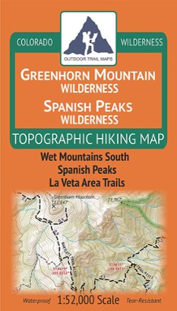 Colorado Greenhorn Mountain/Spanish Peaks Wilderness Map