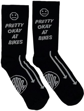 Pretty Okay At Bikes Crew Socks