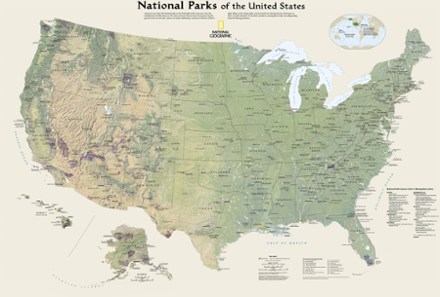 National Parks of the United States Touring Map & Guide