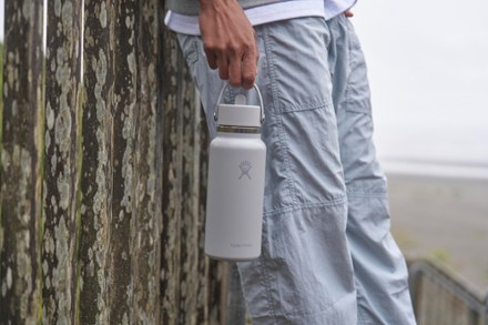 Wide-Mouth Vacuum Water Bottle with Flex Straw Cap - 32 fl. oz.