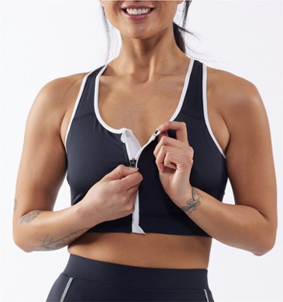 Racerback Zip Swimsuit Top