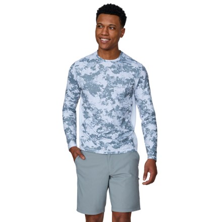 SunFree Long-Sleeve Printed Crew Shirt - Men's