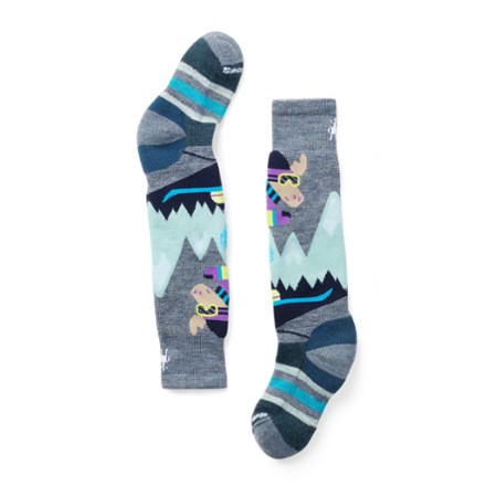 Wintersport Full Cushion Mountain Moose Pattern Over the Calf Socks - Kids'