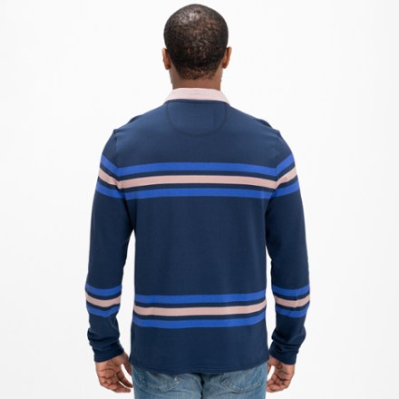 Ashby Pique Striped Long-Sleeve Polo Shirt - Men's