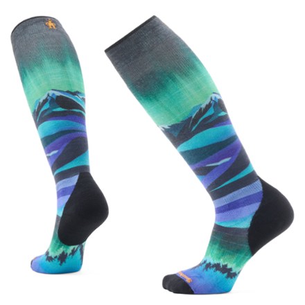 Ski Targeted Cushion Compression Print Over The Calf Socks - Women's