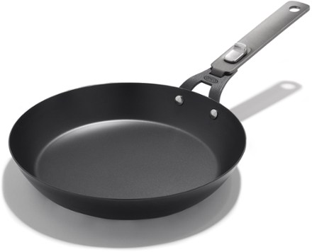 Outdoor Carbon Steel Fry Pan with Removable Handle - 8"