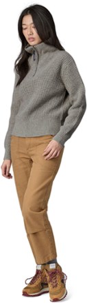 Recycled Wool-Blend Quarter-Zip Pullover - Women's