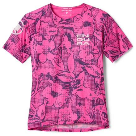 Grid Floral LTD Printed Bike T-Shirt - Women's