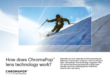 4D MAG ChromaPop Photochromic Snow Goggles with gogglesoc - Low-Bridge Fit